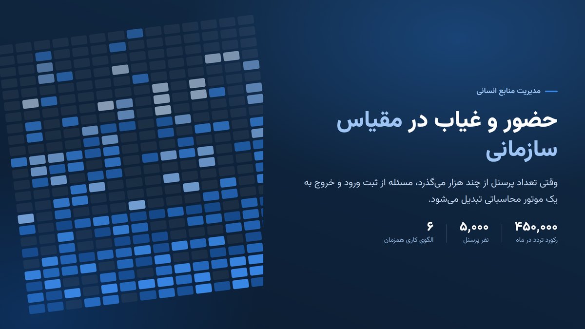 چرا حضور و غیاب در سازمان پنج هزار نفره یک مسئله کاملاً متفاوت است؟